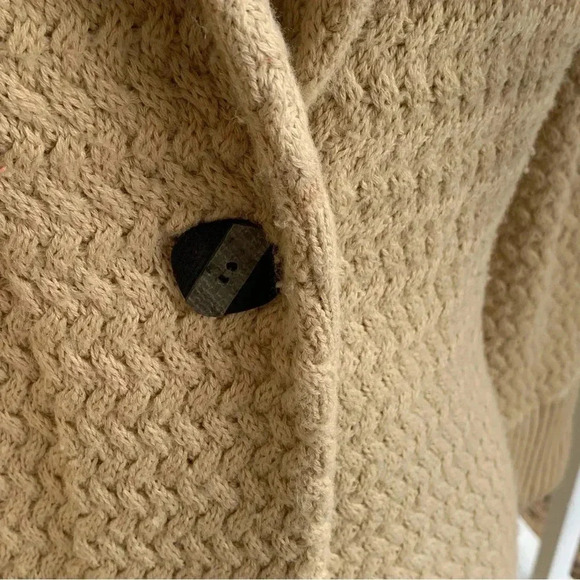 Dialogue Merino Wool Cardigan Sweater Duster Sz Petite XS Beige Coatigan QVC XSP - Picture 7 of 9